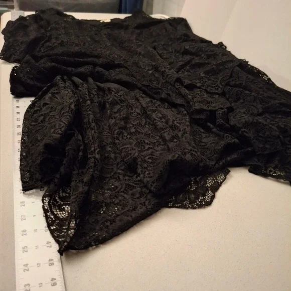 NEW Torrid Festi Festival Black Lace Tiered Maxi Dress Plus Size 3 3X - Picture 5 of 8